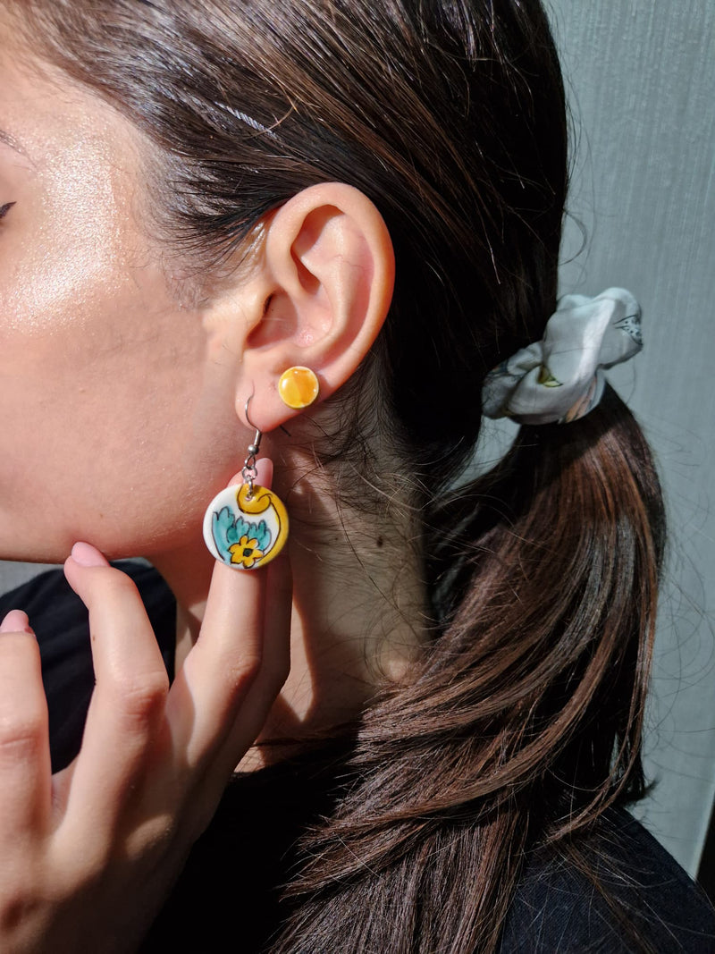 Ceramic Pendant Earrings