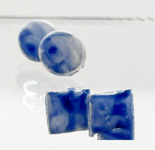 Single color button earrings